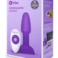 B-Vibe Rimming Petite Rechargeable Silicone Anal Plug with Remote Control - Purple