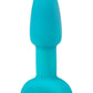 B-Vibe Rimming Petite Rechargeable Silicone Anal Plug with Remote Control - Teal