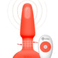 B-Vibe Rimming Plug 2 Rechargeable Silicone Anal Plug with Remote - Orange