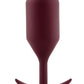 B-Vibe Snug Plug 5 Silicone Weighted Anal Plug - Dark - Red