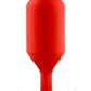 B-Vibe Snug Plug 6 Silicone Weighted Anal Plug - Red