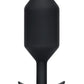 B-Vibe Snug Plug 7 Silicone Weighted Anal Plug - Black