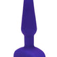 B-Vibe Trio Plug Rechargeable Silicone Anal Plug with Remote Control - Purple