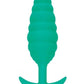 B-Vibe Twist Textured Rechargeable Silicone Anal Plug - Green