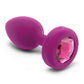 B-Vibe Vibrating Jewel Plug Rechargeable Silicone Anal Plug with Remote