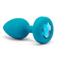 B-Vibe Vibrating Jewel Plug Rechargeable Silicone Anal Plug with Remote