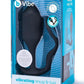 B-Vibe Vibrating Snug and Tug Rechargeable Silicone Cock Ring Andamp; Anal Plug - Black - XLarge