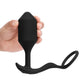 B-Vibe Vibrating Snug and Tug Rechargeable Silicone Cock Ring Andamp; Anal Plug