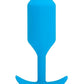 B-Vibe Vibrating Snug Plug Rechargeable Silicone Anal Plug - Blue - Large