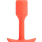 B-Vibe Vibrating Snug Plug Rechargeable Silicone Anal Plug - Orange - Small