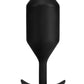 B-Vibe Vibrating Snug Plug Rechargeable Silicone Anal Plug - Black - XXLarge