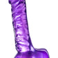 B Yours Basic 8 Dildo with Balls - Purple - 9in