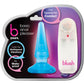 B Yours Basic Vibrating Butt Plug with Remote Control - Blue