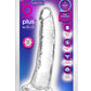 B Yours Plus Lust N' Thrust Realistic Dildo - Clear - 7.5in