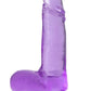 B Yours Plus Rock N' Roll Realistic Dildo with Balls - Purple - 7.25in