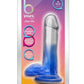 B Yours Stilla Blue Dildo - Blue/Clear - 6in