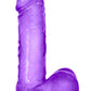 B Yours Sweet N' Hard 2 Dildo with Balls - Purple - 7.75in