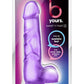 B Yours Sweet N' Hard 4 Dildo with Balls - Purple - 7.75in