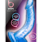B Yours Sweet N' Hard 7 Dildo with Balls - Blue - 8in