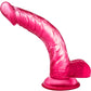 B Yours Sweet N' Hard 7 Dildo with Balls - Pink - 8in
