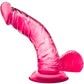 B Yours Sweet N' Hard 8 Dildo with Balls - Pink - 6.5in