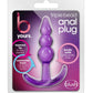 B Yours Triple Bead Butt Plug - Blue/Purple