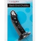 Back End Chubby Suction Cup Base Anal Plug Waterproof - Black