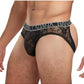 Banana Cabana Lace Nights Open Back Brief - Black - Large/XLarge
