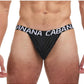 Banana Cabana Poly Jock - Black - Large/XLarge