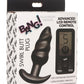 Bang 25x Rechargeable Silicone Swirl Anal Plug with Remote Control - Black