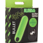 Bang! 28x Glow In The Dark Rechargeable Silicone Bullet with Remote - Green