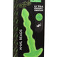 Bang! 28x Glow In The Dark Silicone Rechargeable Anal Beads with Remote - Glow In The Dark/Green