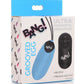 Bang! 28x Grooved Rechargeable Silicone Egg with Remote Control - Blue