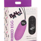 Bang! 28x Ribbed Rechargeable Silicone Egg with Remote Control - Purple