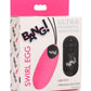 Bang! 28x Swirl Rechargeable Silicone Egg with Remote Control - Pink