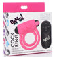 Bang! Silicone Rechargeable Cock Ring and Bullet with Remote Control - Pink