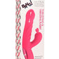 Bang! Thrusting and Vibrating Rechargeable Silicone Rabbit Vibrator - Pink