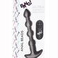Bang! Vibrating Silicone Rechargeable Anal Beads with Remote Control - Black
