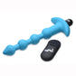 Bang! Vibrating Silicone Rechargeable Anal Beads with Remote Control - Blue