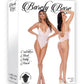 Barely Bare Crotchless Mesh Teddy - Orange/Peach - One Size