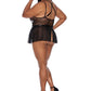 Barely Bare Halter Teddy and Skirt