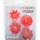Basic Essentials Super Stretchy Enhancer Cock Rings - Assorted Colors/Red