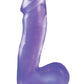 Basix Rubber Works 6.5in Dong with Suction Cup Waterproof - Purple