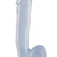 Basix Rubber Works Dong with Suction Cup - Clear - 12in