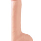 Basix Rubber Works Dong with Suction Cup - Vanilla - 8in