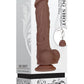 Big Shot Rechargeable Silicone Vibrating Squirting Dong with Balls - Chocolate - 8in