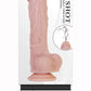 Big Shot Rechargeable Silicone Vibrating Squirting Dong with Balls - Flesh/Vanilla - 8in