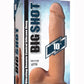 Big Shot Silicone Vibrating Remote Control Rechargeable Dildo with Balls - Vanilla - 10in