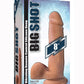 Big Shot Silicone Vibrating Remote Control Rechargeable Dildo with Balls - Vanilla - 8in