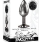 Black Gem Anal Plug - Black/Metal - Small